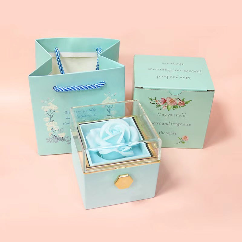 Feifeitech™ Preserved Flower Rotating Surprise Gift Box