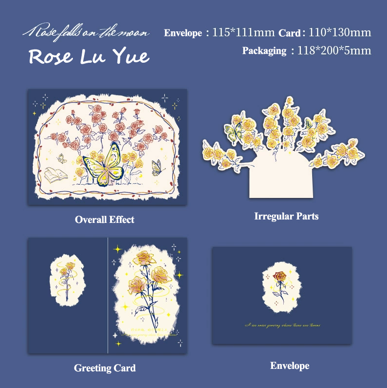Feifeitech™ Gold-embossed 3D Rose Greeting Card
