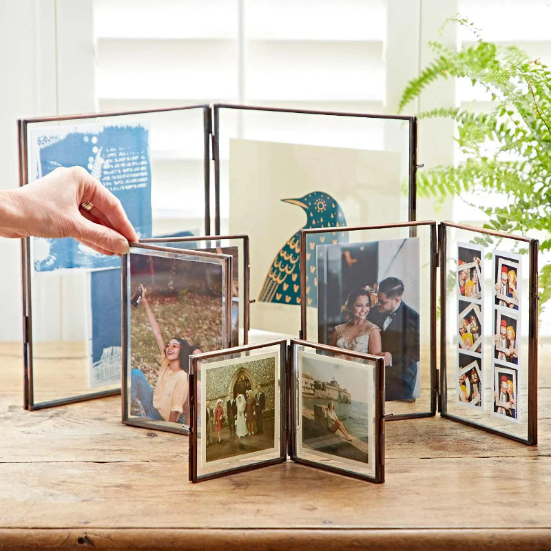 Feifeitech™ Recycled Glass And Metal Photo Frame