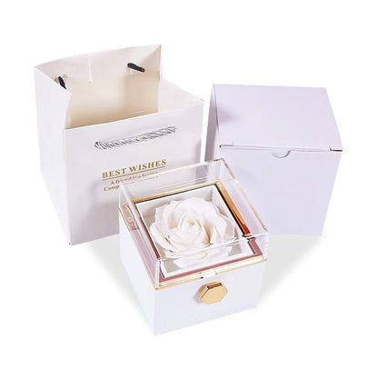 Feifeitech™ Preserved Flower Rotating Surprise Gift Box