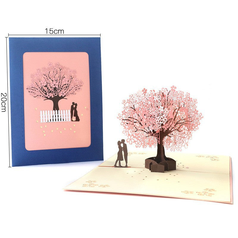 Feifeitech™ 3D Heart-Shaped Tree Greeting Card