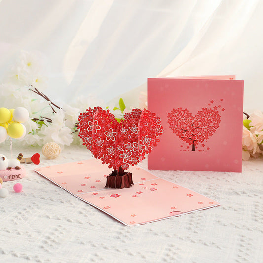 Feifeitech™ 3D Heart-Shaped Tree Greeting Card