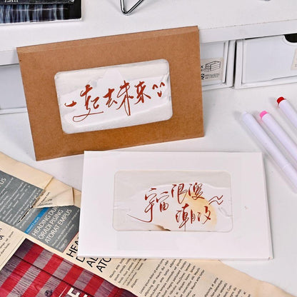 Feifeitech™ Birthday card with a burnt paper envelope