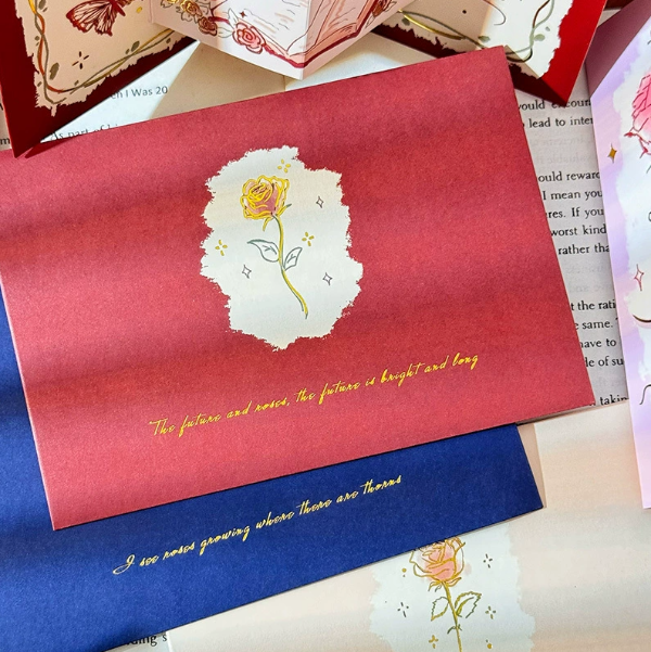 Feifeitech™ Gold-embossed 3D Rose Greeting Card