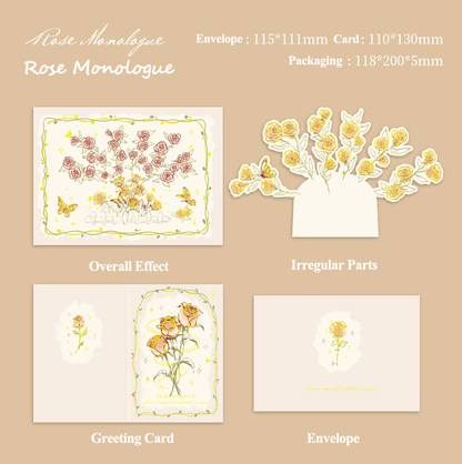 Feifeitech™ Gold-embossed 3D Rose Greeting Card