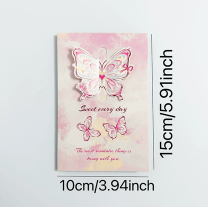 EmmaScribe 3D Butterfly Greeting Card - EmmaScribe