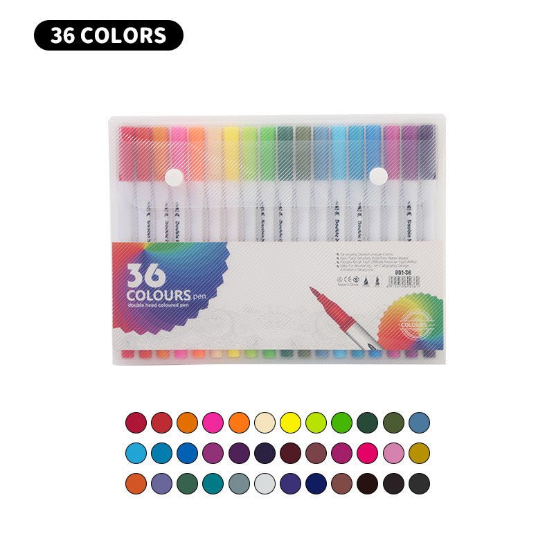 Emmascribe™ 60 Colours Watercolour Brush Pen Dual Pens Art Markers - EmmaScribe
