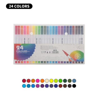 Emmascribe™ 60 Colours Watercolour Brush Pen Dual Pens Art Markers - EmmaScribe