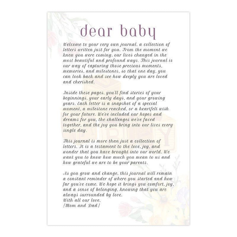 Emmascribe™ A Time Capsule of Love for the Journey Ahead - to my baby - EmmaScribe