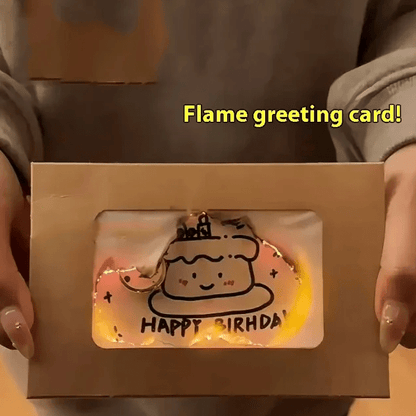 EmmaScribe Birthday card with a burnt paper envelope - EmmaScribe