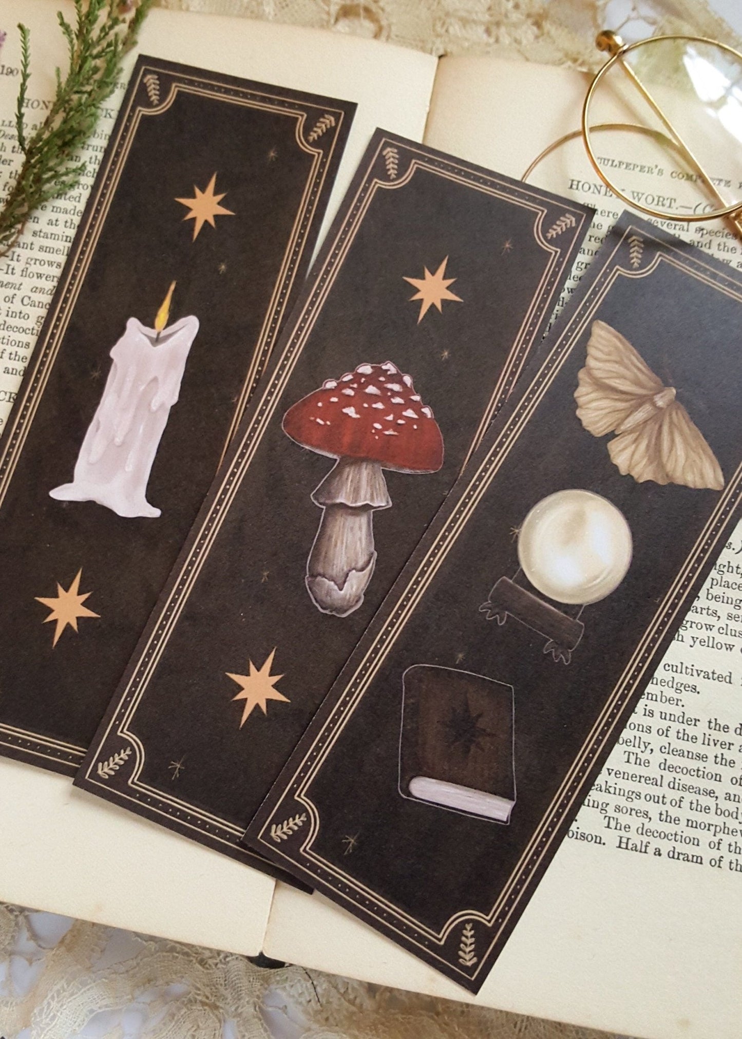 EmmaScribe Dark Academia Bookmarks - EmmaScribe