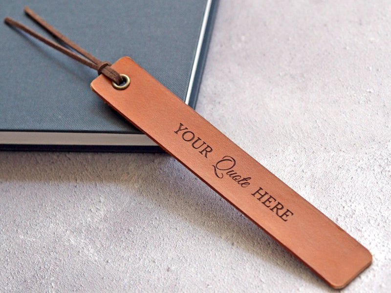 EmmaScribe Personalised Leather Bookmark - EmmaScribe