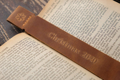 EmmaScribe Personalized Leather Bookmark - EmmaScribe